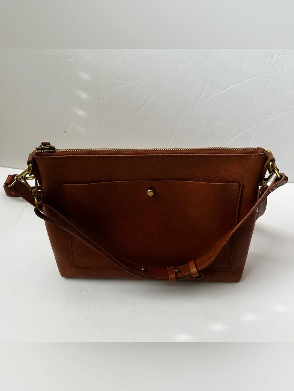 Madewell The Transport Shoulder Crossbody Bag Purse English Saddle Brown